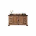 James Martin Vanities Providence 60in Single Vanity, Driftwood w/ 3 CM Ethereal Noctis Quartz Top 238-105-5311-3ENC